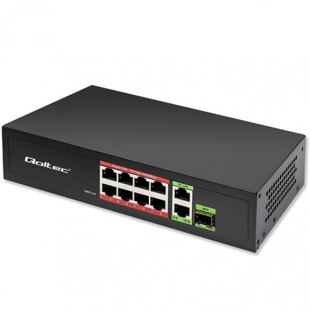 Przełącznik sieciowy SWITCH FAST Ethernet 8x RJ45 PoE 2x RJ45 Uplink 1x SFP | 120W | 1000Mb/s Przełącznik sieciowy SWITCH FAST Ethernet 8x RJ45 PoE 2x RJ45 Uplink 1x SFP | 120W | 1000Mb/s