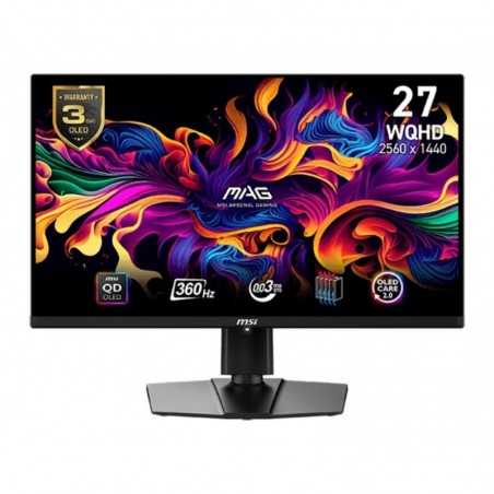 Monitor 26.5 cala MAG 271QPX QD-OLED LED/WQHD/FLAT/360Hz/czarny Monitor 26.5 cala MAG 271QPX QD-OLED LED/WQHD/FLAT/360Hz/czarny