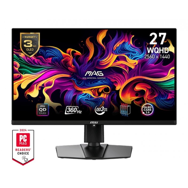 Monitor 26.5 cala MAG 271QPX QD-OLED LED/WQHD/FLAT/360Hz/czarny Monitor 26.5 cala MAG 271QPX QD-OLED LED/WQHD/FLAT/360Hz/czarny