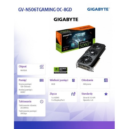 Karta graficzna GV-N506TGAMING OC-8GD Karta graficzna GV-N506TGAMING OC-8GD
