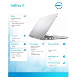 Laptop Dell Pro 14 PC14255/AMD Ryzen AI 7 PRO 350/16GB/1TB/14.0 FHD+/Radeon 860M/FgrPr/FHD/IR Cam/Mic/WLAN+BT/Backlit Kb/3 Cell/ Laptop Dell Pro 14 PC14255/AMD Ryzen AI 7 PRO 350/16GB/1TB/14.0 FHD+/Radeon 860M/FgrPr/FHD/IR Cam/Mic/WLAN+BT/Backlit Kb/3 Cell/