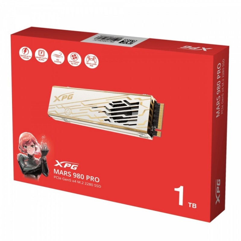 Dysk SSD XPG MARS 980 PRO 1TB PCIe 5x4 14/10 GB/s M2 Dysk SSD XPG MARS 980 PRO 1TB PCIe 5x4 14/10 GB/s M2