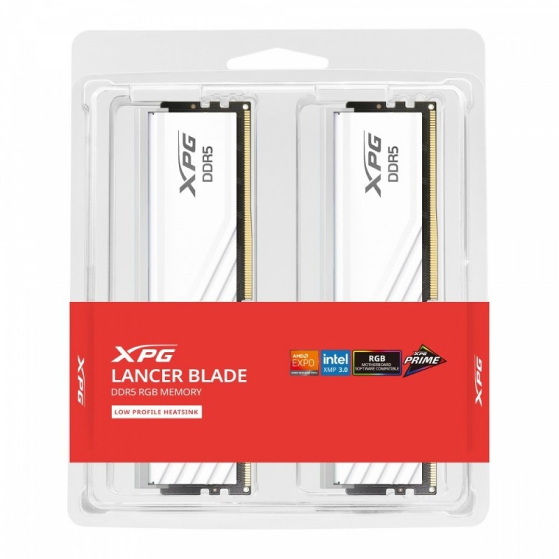 Pamięć XPG Lancer Blade DDR5 6000 32GB (2x16) CL36 RGB biała