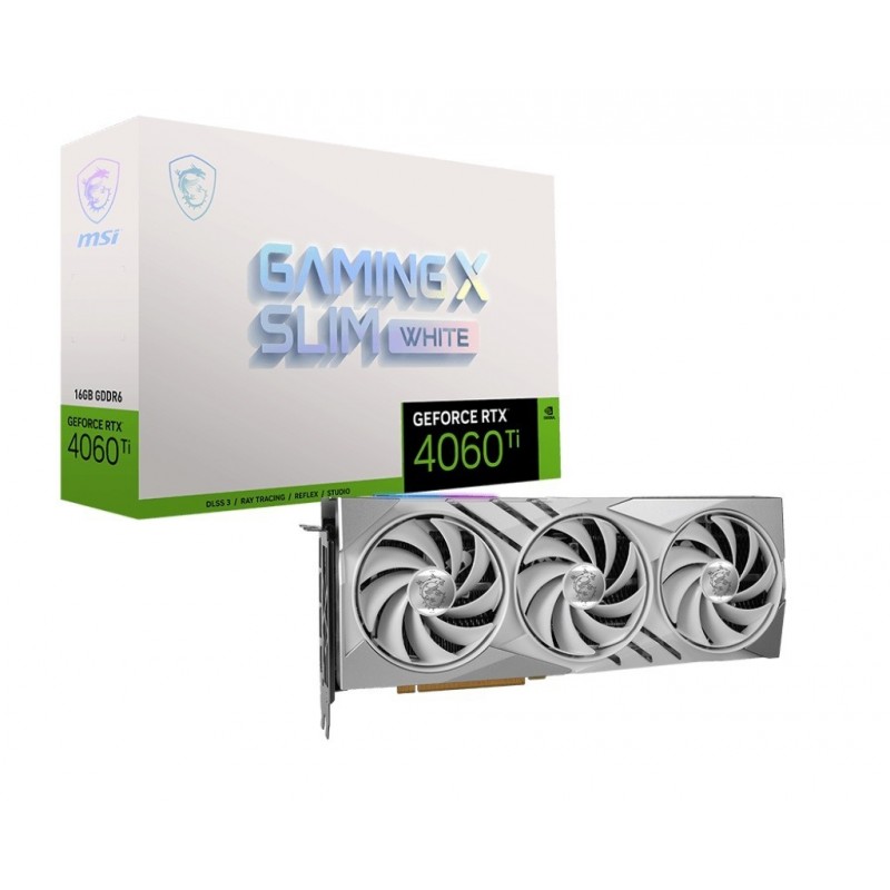 Karta graficzna GeForce RTX 4060 Ti GAMING X SLIM 16G GDDR6 128 biała