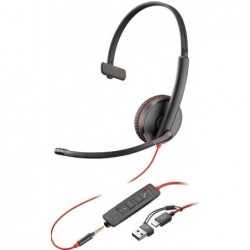 Słuchawki Blackwire 3215 Mono USB-C/A+3,5mm 8X227AA 