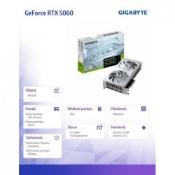 Karta graficzna GeForce RTX 5060 EAGLE OC ICE 8G GDDR7 3DP/HDMI Karta graficzna GeForce RTX 5060 EAGLE OC ICE 8G GDDR7 3DP/HDMI