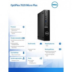 Komputer Optiplex Plus MFF/Core i5-14500/16GB/512GB SSD/Integrated/WLAN + BT/Wireless Kb & Mouse/W11Pro/vPro Komputer Optiplex Plus MFF/Core i5-14500/16GB/512GB SSD/Integrated/WLAN + BT/Wireless Kb & Mouse/W11Pro/vPro
