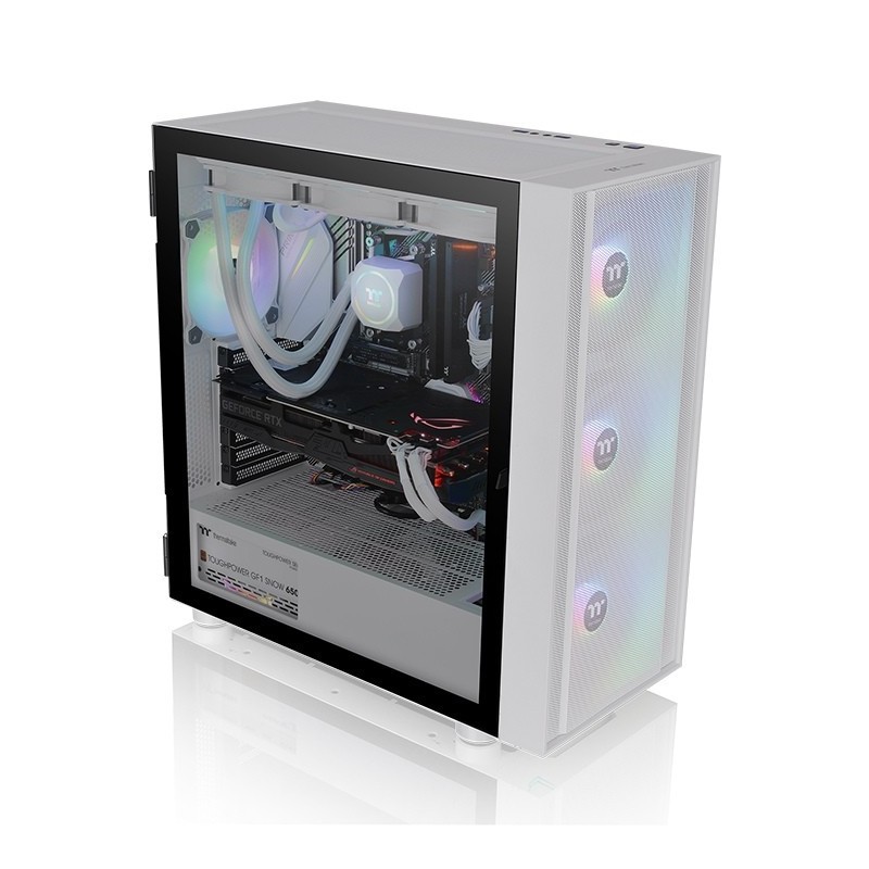 Obudowa - H570 Tempered Glass 3x12cm ARGB Snow 