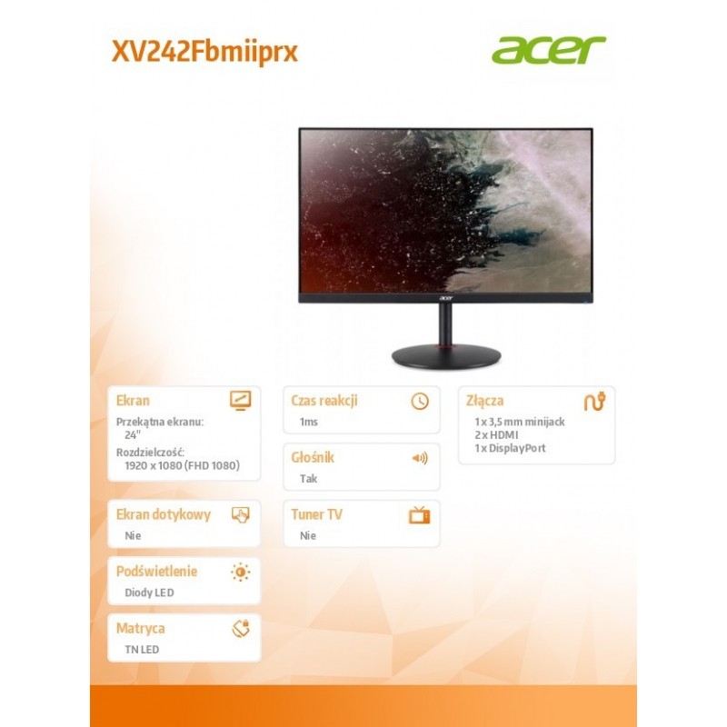 Monitor 24 cala XV242Fbmiiprx 