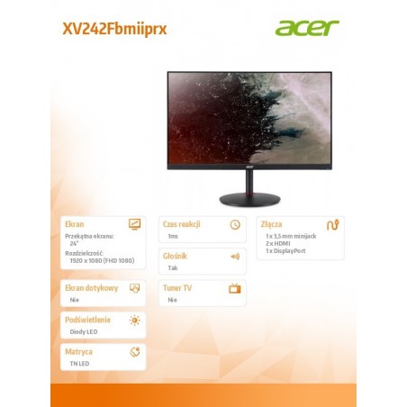 Monitor 24 cala XV242Fbmiiprx Monitor 24 cala XV242Fbmiiprx