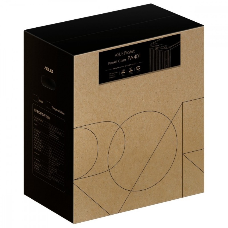 Obudowa ProART PA401 Wood Metal ATX czarna Obudowa ProART PA401 Wood Metal ATX czarna