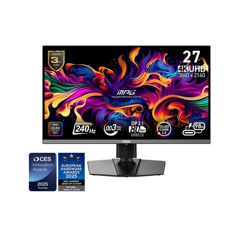 Monitor MPG 272URX QD-OLED LED/UHD/FLAT/240Hz/26.5cala/Black 