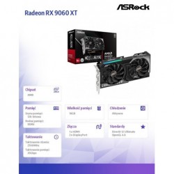 Karta graficzna Radeon RX 9060 XT CHALLENGER 16GB GDDR6 128bit 2DP/HDMI Karta graficzna Radeon RX 9060 XT CHALLENGER 16GB GDDR6 128bit 2DP/HDMI