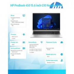 Notebook ProBook 450 G10 i5-1334U 512GB/16GB/W11P AD1D1ET Notebook ProBook 450 G10 i5-1334U 512GB/16GB/W11P AD1D1ET