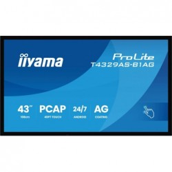 Monitor 43 cale T4329AS-B1AG VA,4K,HDMIx2,USB-C,RJ45,2x10W,WiFi,     Android 14, Signal FailOver, Whiteboard, iiSignage (CMS), i