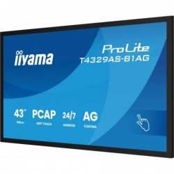 Monitor 43 cale T4329AS-B1AG VA,4K,HDMIx2,USB-C,RJ45,2x10W,WiFi, Android 14, Signal FailOver, Whiteboard, iiSignage (CMS), i Monitor 43 cale T4329AS-B1AG VA,4K,HDMIx2,USB-C,RJ45,2x10W,WiFi, Android 14, Signal FailOver, Whiteboard, iiSignage (CMS), i