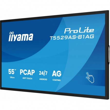 Monitor 55 cali T5529AS-B1AG VA,4K,HDMIx2,USB-C,RJ45,2x10W,WiFi, Android 14, Signal FailOver, Whiteboard, iiSignage2 (CMS), Monitor 55 cali T5529AS-B1AG VA,4K,HDMIx2,USB-C,RJ45,2x10W,WiFi, Android 14, Signal FailOver, Whiteboard, iiSignage2 (CMS),