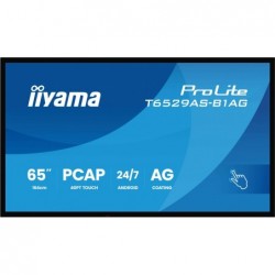 Monitor 65 cali T6529AS-B1AG VA,4K,HDMIx2,USB-C,RJ45,2x10W,WiFi,     Android 14, Signal FailOver, Whiteboard, iiSignage2 (CMS), 