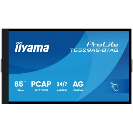 Monitor 65 cali T6529AS-B1AG VA,4K,HDMIx2,USB-C,RJ45,2x10W,WiFi, Android 14, Signal FailOver, Whiteboard, iiSignage2 (CMS), Monitor 65 cali T6529AS-B1AG VA,4K,HDMIx2,USB-C,RJ45,2x10W,WiFi, Android 14, Signal FailOver, Whiteboard, iiSignage2 (CMS),