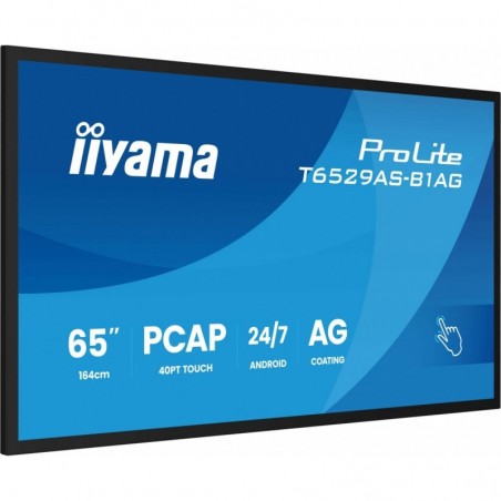 Monitor 65 cali T6529AS-B1AG VA,4K,HDMIx2,USB-C,RJ45,2x10W,WiFi, Android 14, Signal FailOver, Whiteboard, iiSignage2 (CMS), Monitor 65 cali T6529AS-B1AG VA,4K,HDMIx2,USB-C,RJ45,2x10W,WiFi, Android 14, Signal FailOver, Whiteboard, iiSignage2 (CMS),