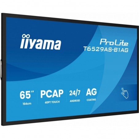 Monitor 65 cali T6529AS-B1AG VA,4K,HDMIx2,USB-C,RJ45,2x10W,WiFi, Android 14, Signal FailOver, Whiteboard, iiSignage2 (CMS), Monitor 65 cali T6529AS-B1AG VA,4K,HDMIx2,USB-C,RJ45,2x10W,WiFi, Android 14, Signal FailOver, Whiteboard, iiSignage2 (CMS),