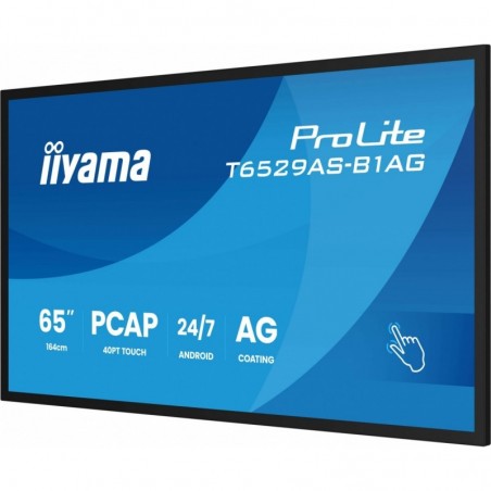 Monitor 65 cali T6529AS-B1AG VA,4K,HDMIx2,USB-C,RJ45,2x10W,WiFi, Android 14, Signal FailOver, Whiteboard, iiSignage2 (CMS), Monitor 65 cali T6529AS-B1AG VA,4K,HDMIx2,USB-C,RJ45,2x10W,WiFi, Android 14, Signal FailOver, Whiteboard, iiSignage2 (CMS),