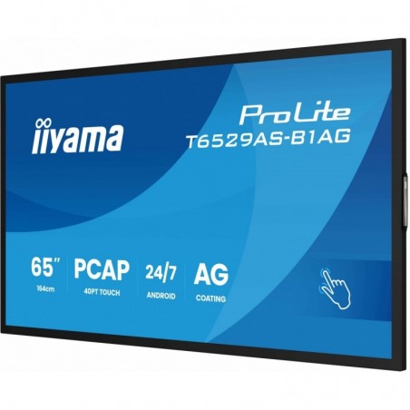 Monitor 65 cali T6529AS-B1AG VA,4K,HDMIx2,USB-C,RJ45,2x10W,WiFi, Android 14, Signal FailOver, Whiteboard, iiSignage2 (CMS), Monitor 65 cali T6529AS-B1AG VA,4K,HDMIx2,USB-C,RJ45,2x10W,WiFi, Android 14, Signal FailOver, Whiteboard, iiSignage2 (CMS),