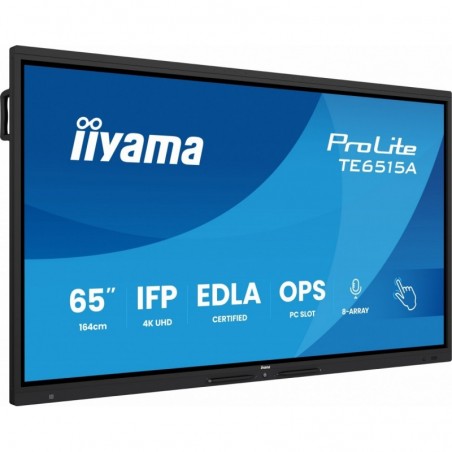 Monitor 65 cali TE6515A-B1AG IPS,4K,40pkt,550cd,DeepContrast-IR+, HDMI x2,DP,USB-C, 2 x 20W, OPS Slot x1, 5xUSB, 2xRJ45,8-Arr Monitor 65 cali TE6515A-B1AG IPS,4K,40pkt,550cd,DeepContrast-IR+, HDMI x2,DP,USB-C, 2 x 20W, OPS Slot x1, 5xUSB, 2xRJ45,8-Arr