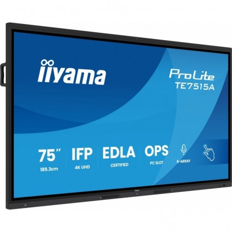 Monitor 75 cali TE7515A-B1AG IPS,4K,40pkt,550cd,DeepContrast-IR+, HDMI x2,DP,USB-C, 2 x 20W, OPS Slot x1, 5xUSB, 2xRJ45,8-Arr Monitor 75 cali TE7515A-B1AG IPS,4K,40pkt,550cd,DeepContrast-IR+, HDMI x2,DP,USB-C, 2 x 20W, OPS Slot x1, 5xUSB, 2xRJ45,8-Arr