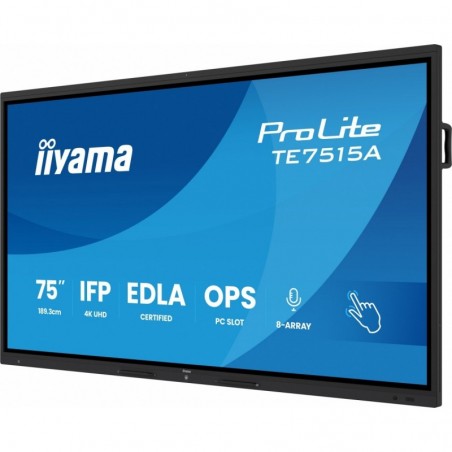 Monitor 75 cali TE7515A-B1AG IPS,4K,40pkt,550cd,DeepContrast-IR+, HDMI x2,DP,USB-C, 2 x 20W, OPS Slot x1, 5xUSB, 2xRJ45,8-Arr Monitor 75 cali TE7515A-B1AG IPS,4K,40pkt,550cd,DeepContrast-IR+, HDMI x2,DP,USB-C, 2 x 20W, OPS Slot x1, 5xUSB, 2xRJ45,8-Arr