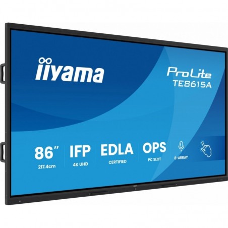 Monitor 86 cali TE8615A-B1AG IPS,4K,40pkt,550cd,DeepContrast-IR+, HDMI x2,DP,USB-C, 2 x 20W, OPS Slot x1, 5xUSB, 2xRJ45,8-Arr Monitor 86 cali TE8615A-B1AG IPS,4K,40pkt,550cd,DeepContrast-IR+, HDMI x2,DP,USB-C, 2 x 20W, OPS Slot x1, 5xUSB, 2xRJ45,8-Arr