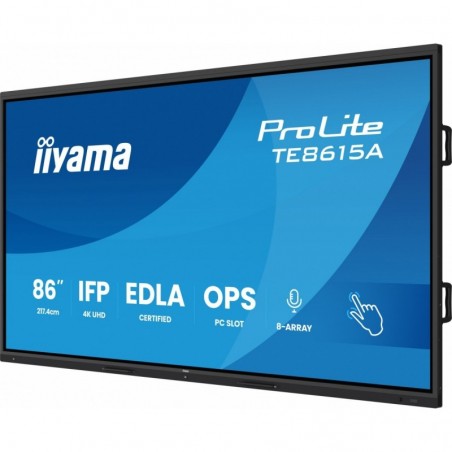 Monitor 86 cali TE8615A-B1AG IPS,4K,40pkt,550cd,DeepContrast-IR+, HDMI x2,DP,USB-C, 2 x 20W, OPS Slot x1, 5xUSB, 2xRJ45,8-Arr Monitor 86 cali TE8615A-B1AG IPS,4K,40pkt,550cd,DeepContrast-IR+, HDMI x2,DP,USB-C, 2 x 20W, OPS Slot x1, 5xUSB, 2xRJ45,8-Arr