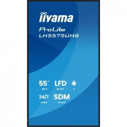Monitor 55 cali LH5575UHS-B2AG,24/7,IPS,ANDROID.11,4K, WiFi, iiSignage2, FailOver, EShare, 24/7, full daisy chain Monitor 55 cali LH5575UHS-B2AG,24/7,IPS,ANDROID.11,4K, WiFi, iiSignage2, FailOver, EShare, 24/7, full daisy chain