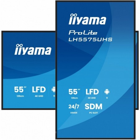 Monitor 55 cali LH5575UHS-B2AG,24/7,IPS,ANDROID.11,4K, WiFi, iiSignage2, FailOver, EShare, 24/7, full daisy chain Monitor 55 cali LH5575UHS-B2AG,24/7,IPS,ANDROID.11,4K, WiFi, iiSignage2, FailOver, EShare, 24/7, full daisy chain
