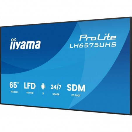 Monitor 65 cali LH6575UHS-B2AG,24/7,IPS,ANDROID.11,4K, WiFi, iiSignage2, FailOver, EShare, 24/7, full daisy chain Monitor 65 cali LH6575UHS-B2AG,24/7,IPS,ANDROID.11,4K, WiFi, iiSignage2, FailOver, EShare, 24/7, full daisy chain