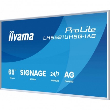 Monitor 65 cali LH6581UHSG-1AG 24/7,VA,ANDROID 14,4K, 2x10W, WiFi, UCHWYT ŚCIENNY, 2xHDMI, USB-C, RJ45, IR, 2xUSB, WHITE Monitor 65 cali LH6581UHSG-1AG 24/7,VA,ANDROID 14,4K, 2x10W, WiFi, UCHWYT ŚCIENNY, 2xHDMI, USB-C, RJ45, IR, 2xUSB, WHITE