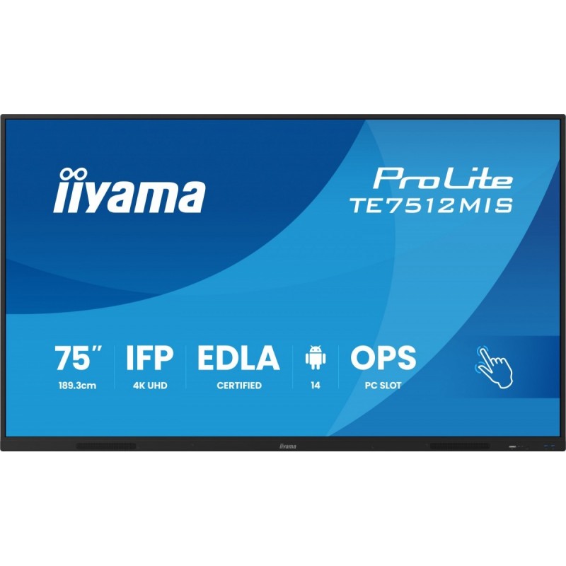 Monitor 75 cali TE7512MIS-B4AG  40pkt,IPS,4K,24/7,7H,                ANDROID 14, RK3576, 8/128GB, EDLA, Essential 