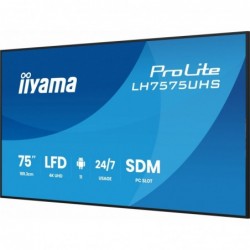 Monitor 75 cali LH7575UHS-B2AG,24/7,IPS,ANDROID.11,4K, WiFi, iiSignage2, FailOver, EShare, 24/7, full daisy chain Monitor 75 cali LH7575UHS-B2AG,24/7,IPS,ANDROID.11,4K, WiFi, iiSignage2, FailOver, EShare, 24/7, full daisy chain