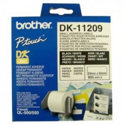 Brother etykiety papierowe 29mm x 62mm, biała, 800 szt., DK11209, do drukarek typu QL