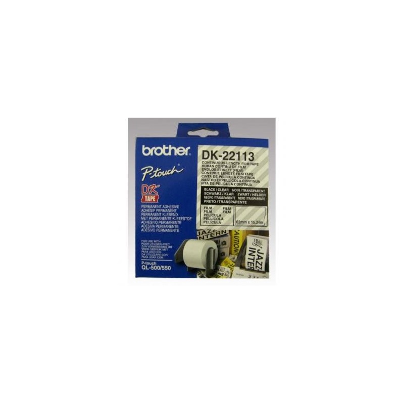 Brother rolka folii 62mm x 15.24m, biała, 1 szt., DK22113, do drukowania etykiet