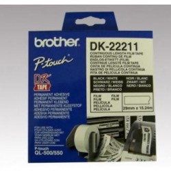 Brother rolka folii 29mm x 15.24m, biała, 1 szt., DK 22211, do drukowania etykiet