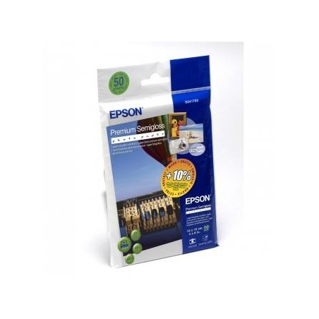 Epson Premium Semigloss Photo, C13S041765, foto papier, połysk, biały, 10x15cm, 4x6", 251 g/m2, 50 szt., atrament Epson Premium Semigloss Photo, C13S041765, foto papier, połysk, biały, 10x15cm, 4x6", 251 g/m2, 50 szt., atrament
