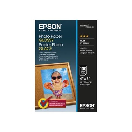 Epson Photo Paper, C13S042548, foto papier, połysk, biały, 10x15cm, 4x6", 200 g/m2, 100 szt., atrament Epson Photo Paper, C13S042548, foto papier, połysk, biały, 10x15cm, 4x6", 200 g/m2, 100 szt., atrament