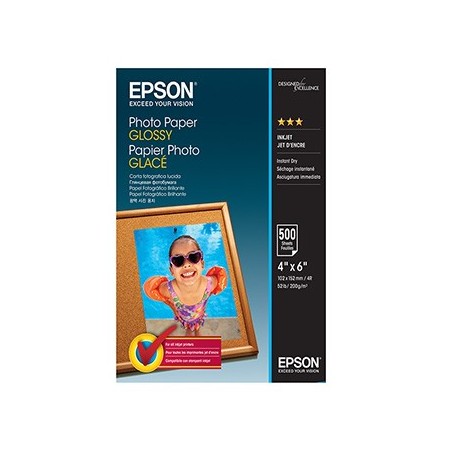 Epson Photo Paper, C13S042549, foto papier, połysk, biały, 10x15cm, 4x6", 200 g/m2, 500 szt., atrament Epson Photo Paper, C13S042549, foto papier, połysk, biały, 10x15cm, 4x6", 200 g/m2, 500 szt., atrament