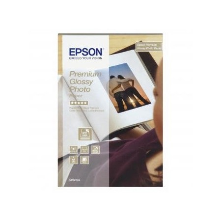 Epson Premium Glossy Photo Pa, C13S042153, foto papier, połysk, biały, Stylus Color, Photo, Pro, 10x15cm, 4x6", 255 g/m2, 40 s Epson Premium Glossy Photo Pa, C13S042153, foto papier, połysk, biały, Stylus Color, Photo, Pro, 10x15cm, 4x6", 255 g/m2, 40 s