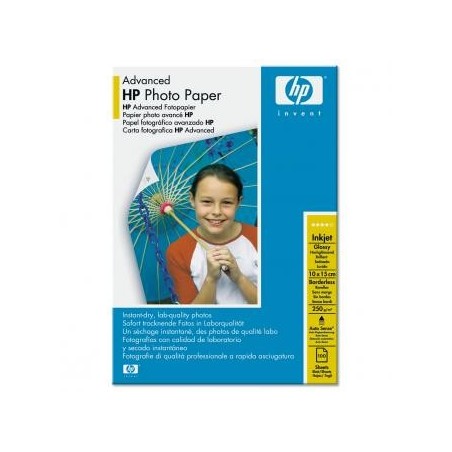 HP Advanced Glossy Photo Pa, Q8692A, foto papier, bez marginesu typ połysk, zaawansowany typ biały, 10x15cm, 4x6", 250 g/m2, 1 HP Advanced Glossy Photo Pa, Q8692A, foto papier, bez marginesu typ połysk, zaawansowany typ biały, 10x15cm, 4x6", 250 g/m2, 1