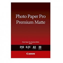 Canon Photo paper premium matte, PM-101, foto papier, matowy, 8657B006, biały, A3, 210 g/m2, 20 szt., atrament