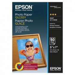 Epson Glossy Photo Paper, C13S042545, foto papier, połysk, biały, 13x18cm, 200 g/m2, 50 szt., atrament