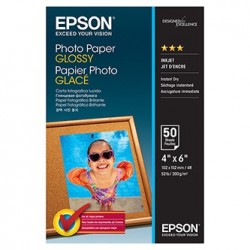Epson Photo Paper Glossy, C13S042547, foto papier, połysk, biały, 10x15cm, 200 g/m2, 50 szt., atrament