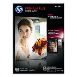 HP Premium Plus Semi-Gloss Photo Paper, CR673A, foto papier, półpołysk, biały, A4, 300 g/m2, 20 szt., atrament